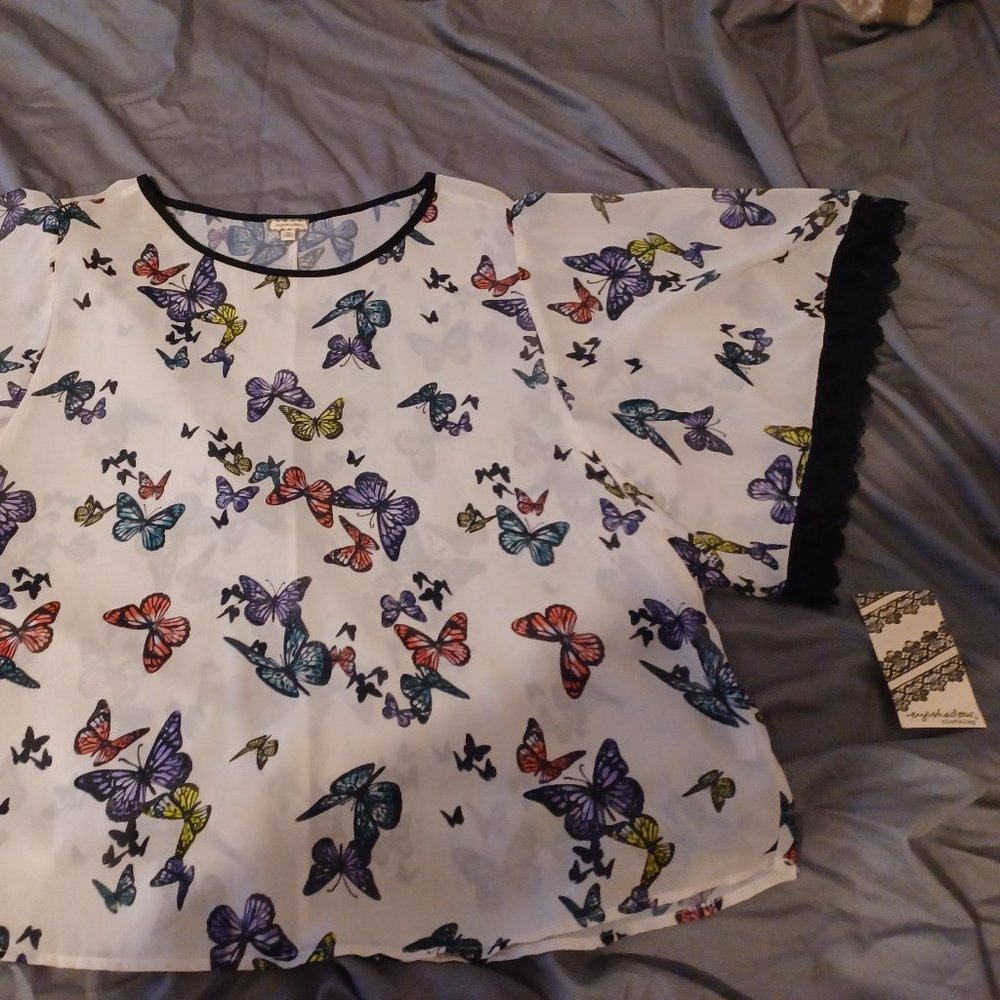 Sheer butterfly, comfy shirt